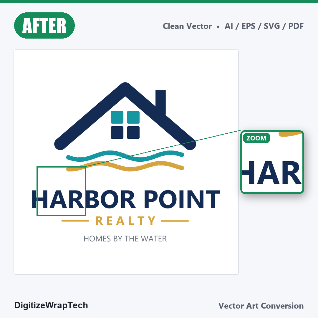 Harbor Point Realty Logo Vectorization