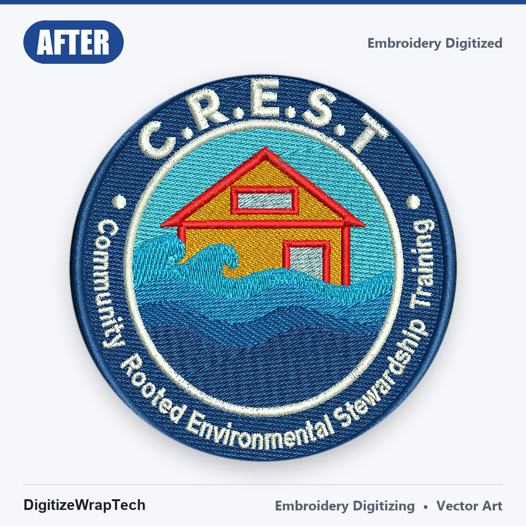 C.R.E.S.T Environmental Training Patch Embroidery