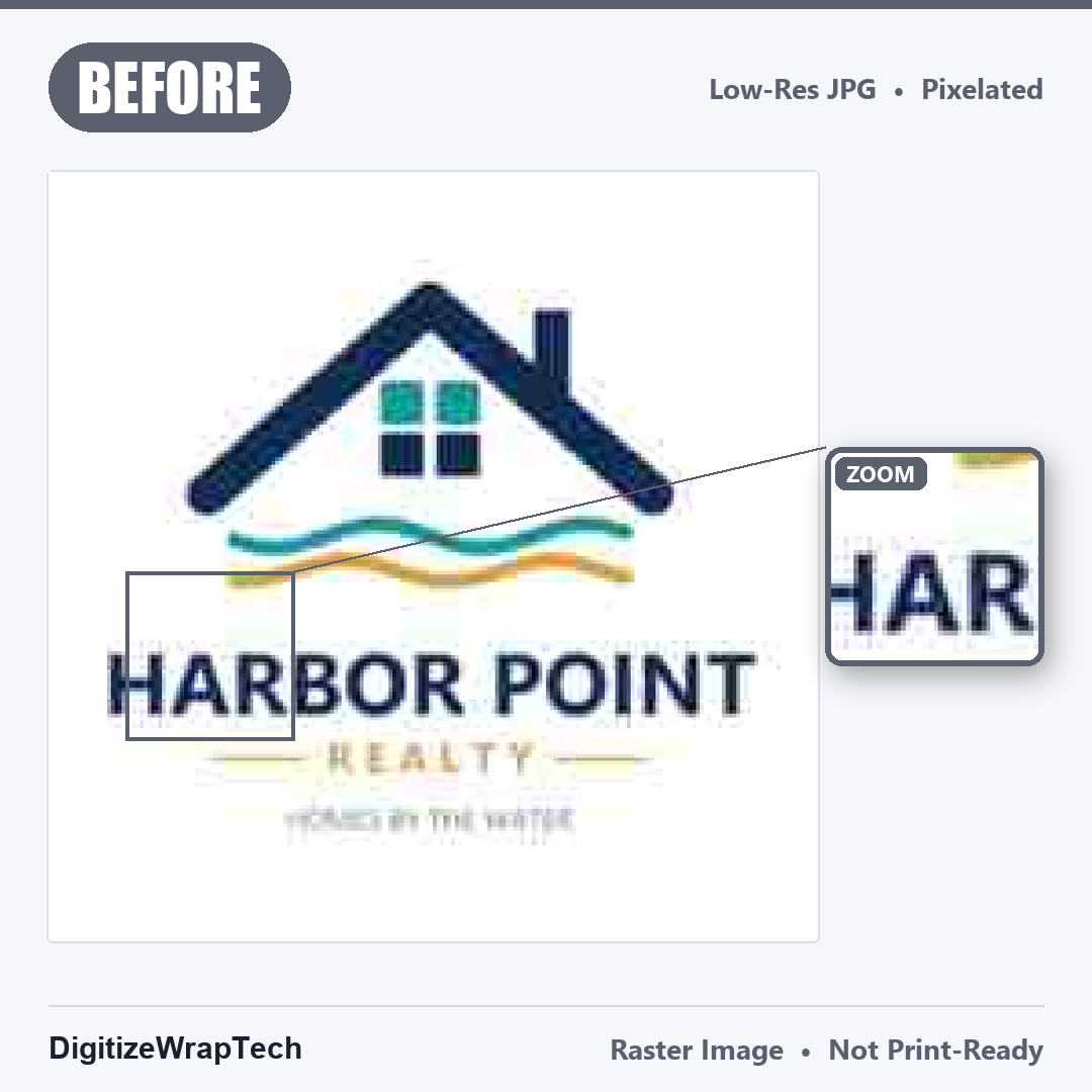 Before: Harbor Point Realty Logo Vectorization